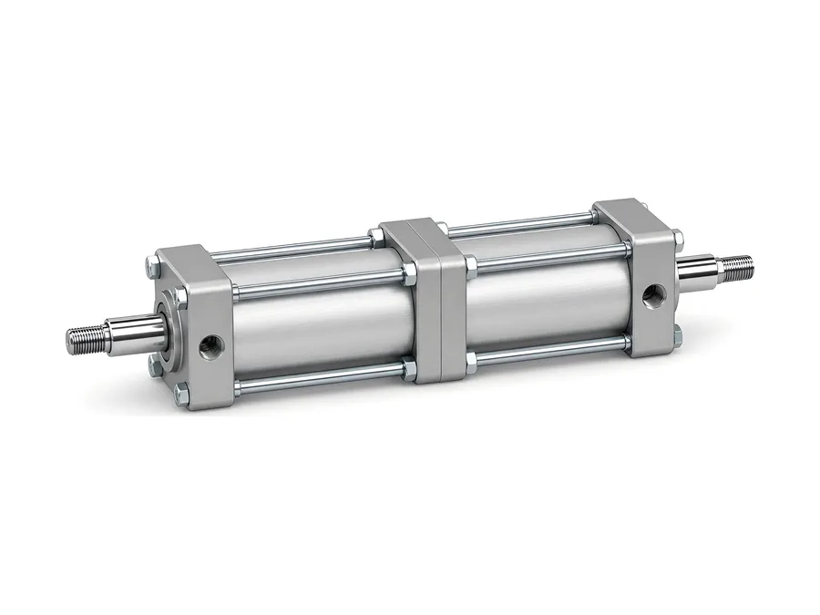 Back to back pneumatic air cylinder assembly