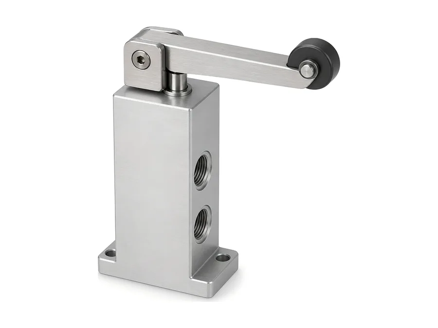 Roller lever pneumatic limit switch